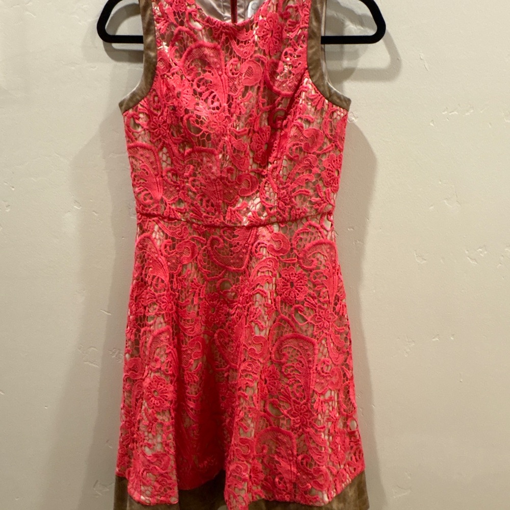 Jessica Simpson Coral Lace Dress